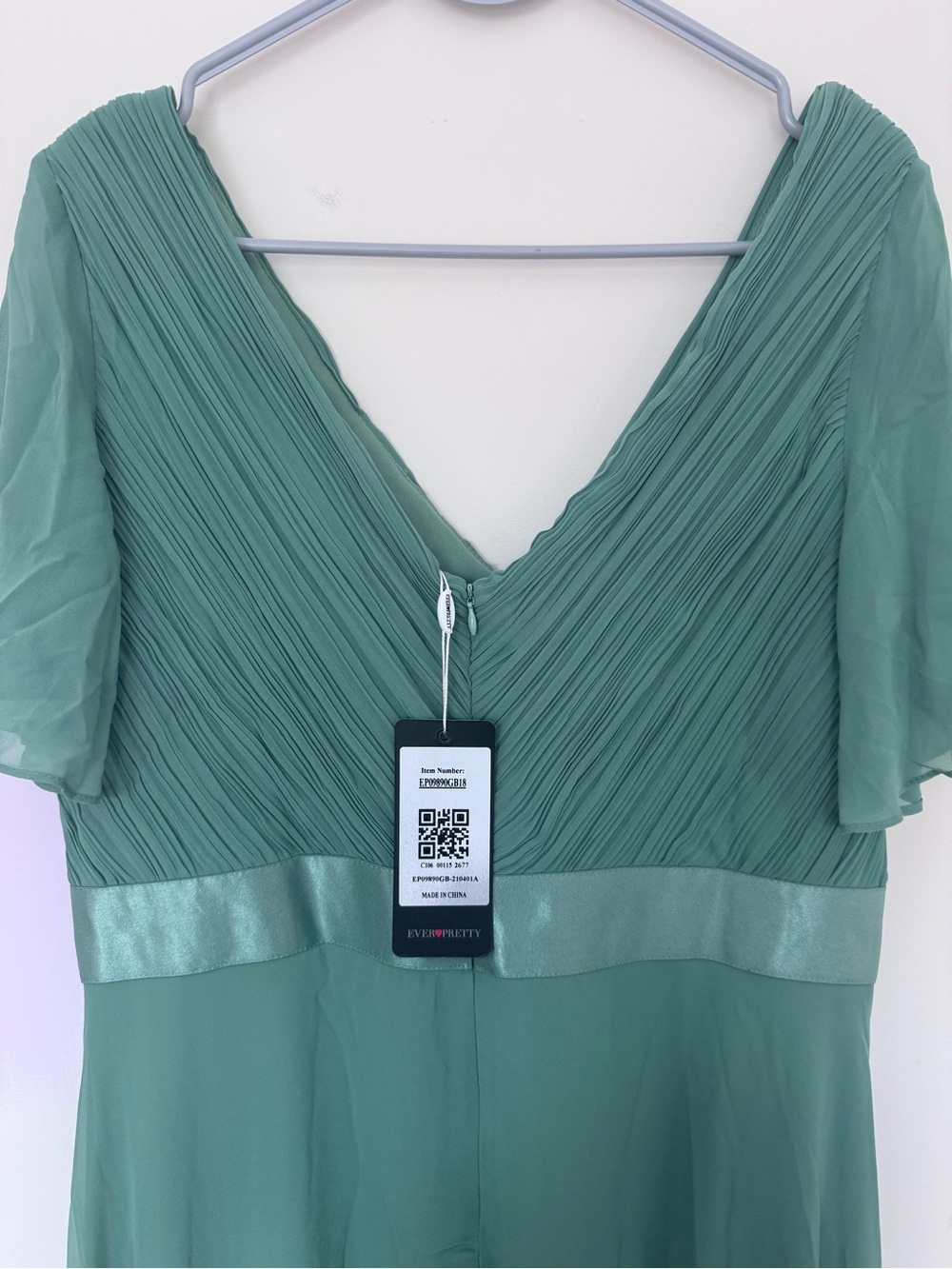 Ever Pretty Double V-Neck Ruffles Plus Size Chiffon Color Dresses size 18 - Picture 4 of 7